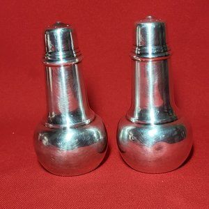 Vintage International Silver Silverplate Salt and Pepper Shakers with Original I